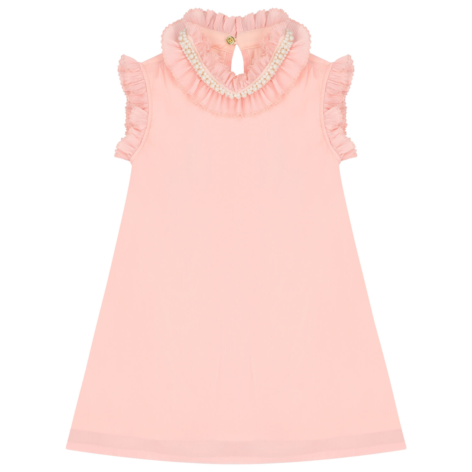 Girls Pink Ruffled Dress, 1, hi-res image number null